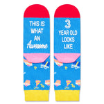 3rd Birthday Gifts Socks Ideas - Three Year Old Gifts for Kids, Gifts for Boys Girls Age 3, Presents for 3 Year Olds