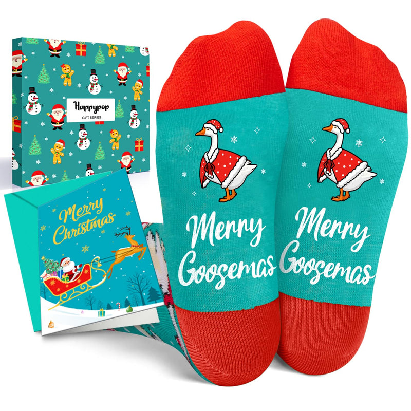 Christmas Gifts Stocking Socks - Secret Santa Socks Xmas Stocking Stuffers For Goose Lovers Christmas Geese Gifts 4-6 Years