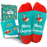 Christmas Gifts Stocking Socks - Secret Santa Socks Xmas Stocking Stuffers For Goose Lovers Christmas Geese Gifts 7-9 Years