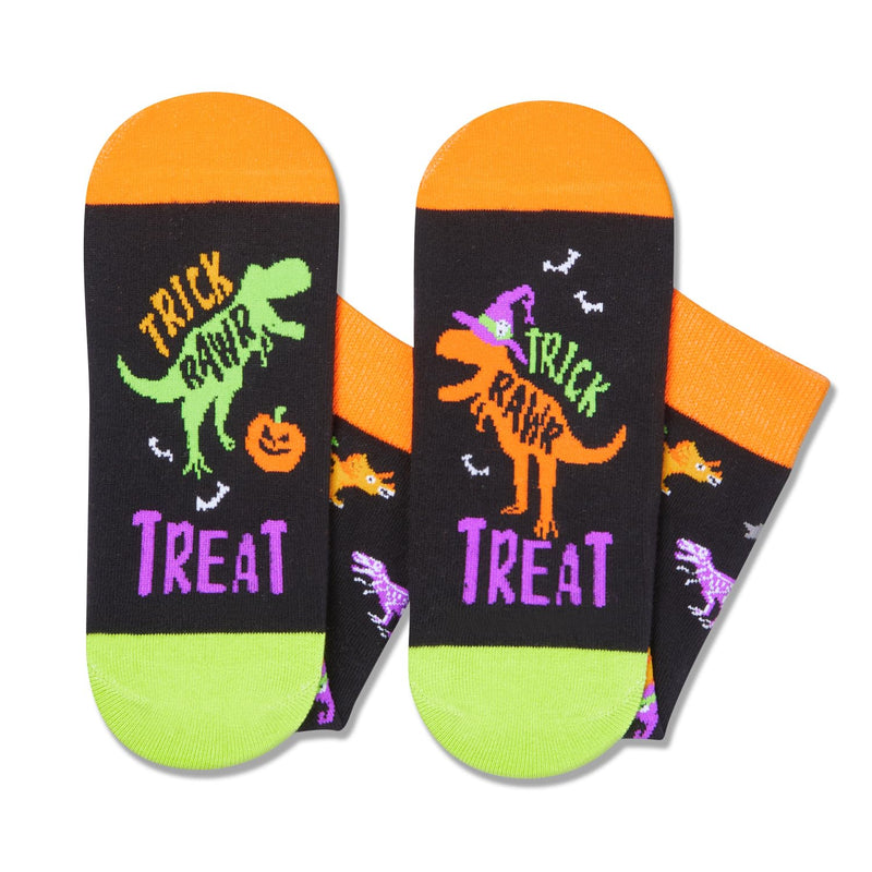 Halloween Socks Spooky Gifts For Men Women - Halloween Gifts Horror Gifts Halloween Dinosaur Dino Spooky Socks