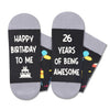 26th Birthday Gifts Socks Ideas - Gifts for 26 Year Old Women Men Best Gifts for 26 Year Old Male Female