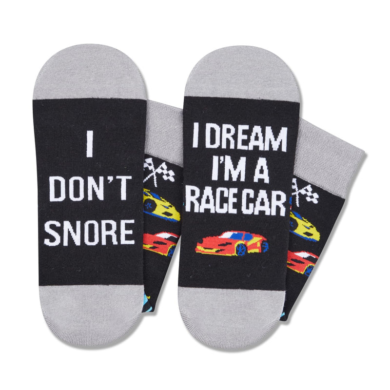 Racing Car Gifts for Men - Motorcycle Train Tractor Socks, Novelty Jake Brake Gifts