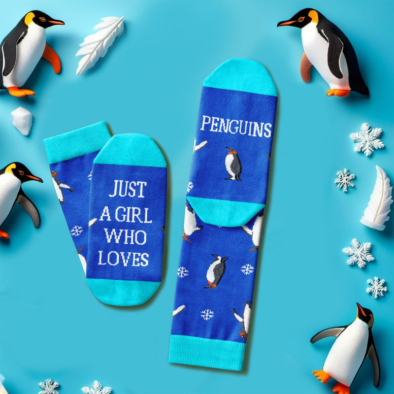 Penguin Gifts for Women Girls - Crazy Ocean Socks, Penguin Socks Animal Socks