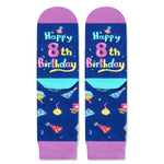 8th Birthday Gifts Ideas for Girls - Socks for Kids Age 8, Presents for 8 Year Olds, Eight Year Old Gifts for Girls Boys, Birthday Gift Box with Greeting Card