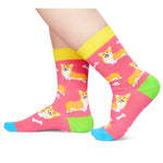 Corgi Gifts for Corgi Lovers - Corgi Socks for Teen Girls, Funny Girl Socks, Crazy Socks for Kids