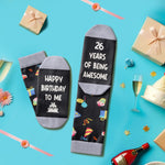 26th Birthday Gifts Socks Ideas - Gifts for 26 Year Old Women Men Best Gifts for 26 Year Old Male Female