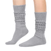 Slouch Socks for Women Girls - Scrunch Socks for Women Pack, Long High Tube High Socks White Black Tan Grey 4 Pairs