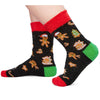 Christmas Cookies Gifts Gingerbread Socks - Gingerbread Cookie Gifts for Kids Boy Girls Socks Teens 7-9 Years