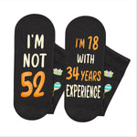 52nd Years Old Birthday Gifts for Men - Socks for 52 Year Olds, Gift Ideas for 52 Year Old Man Woman, 52nd Birthday Socks