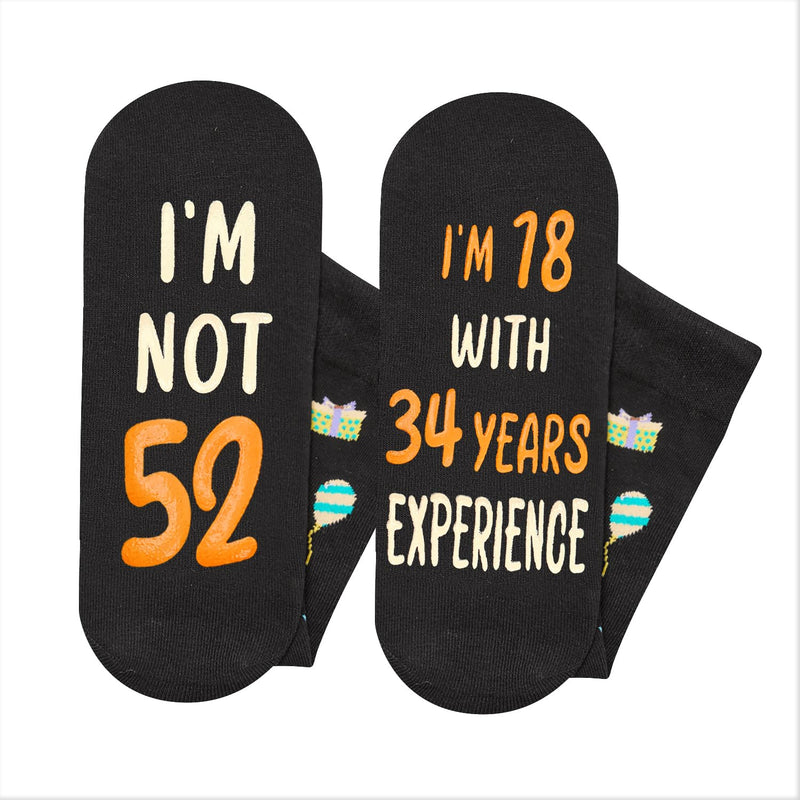 52nd Years Old Birthday Gifts for Men - Socks for 52 Year Olds, Gift Ideas for 52 Year Old Man Woman, 52nd Birthday Socks