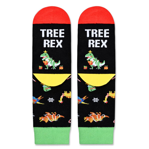 Christmas Gifts Stocking Socks For Boys Girls - Treerex Black Socks For Kids 2-3 Year Old