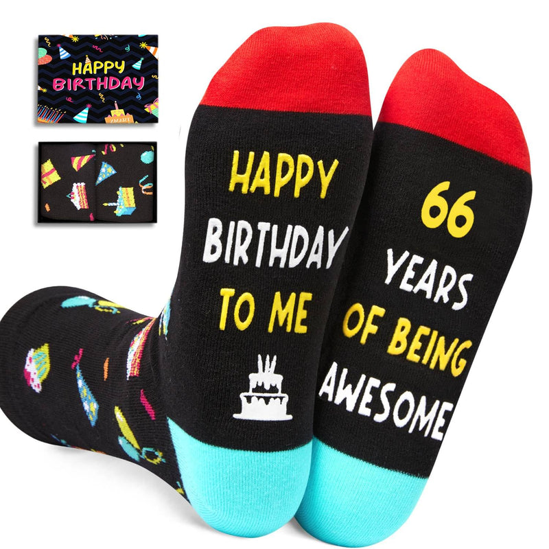 66th Birthday Gifts Ideas Socks - Cool Gifts for 66 Year Old Man Woman, Gifts for Men Women in Their 66s