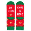 Christmas Gifts Stocking Socks for Boys Girls - Reindeer Socks Secret Santa Sock Gifts with Greeting Card 4-6 Years