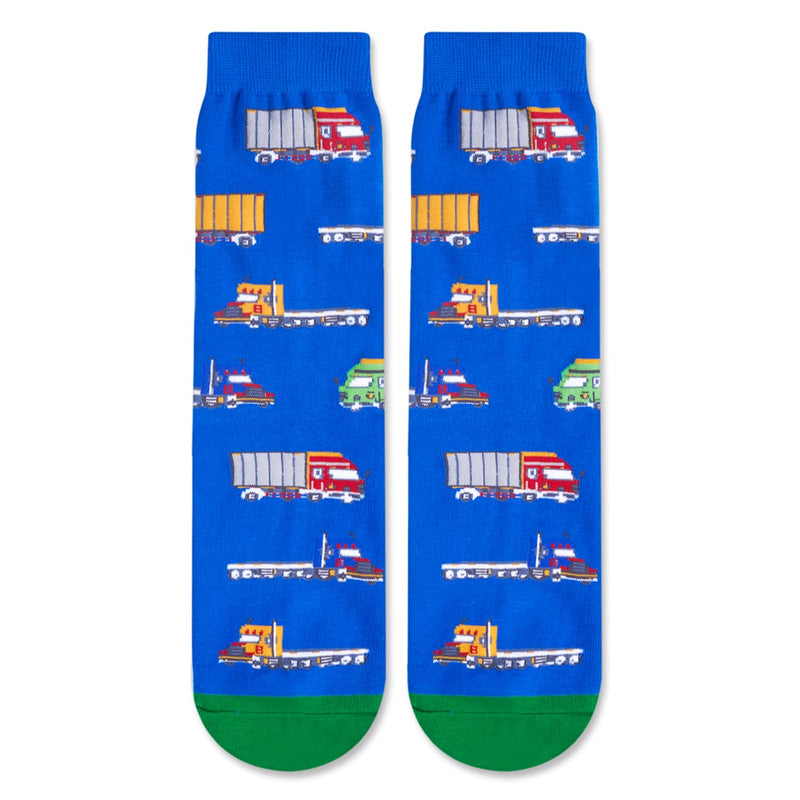 Racing Car Gifts for Men - Motorcycle Train Tractor Socks, Novelty Jake Brake Gifts