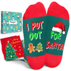 Christmas Socks for Boy Girls - Gingerbread Socks Cookie Gifts Stocking 4-6 Years