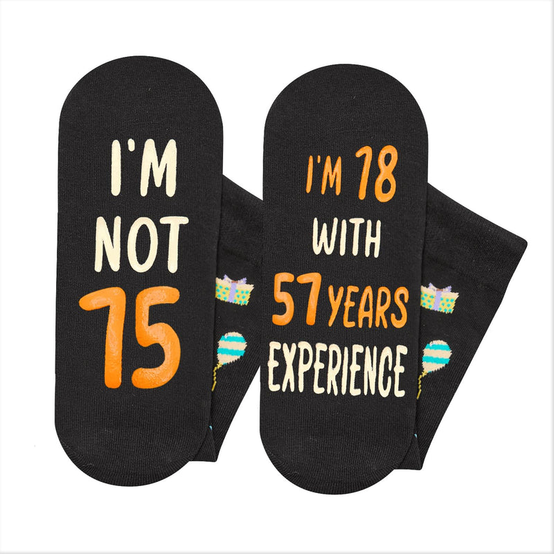 75th Years Old Birthday Gifts for Men - Socks for 75 Year Olds, Gift Ideas for 75 Year Old Man Woman, 75th Birthday Socks With Greeting Card