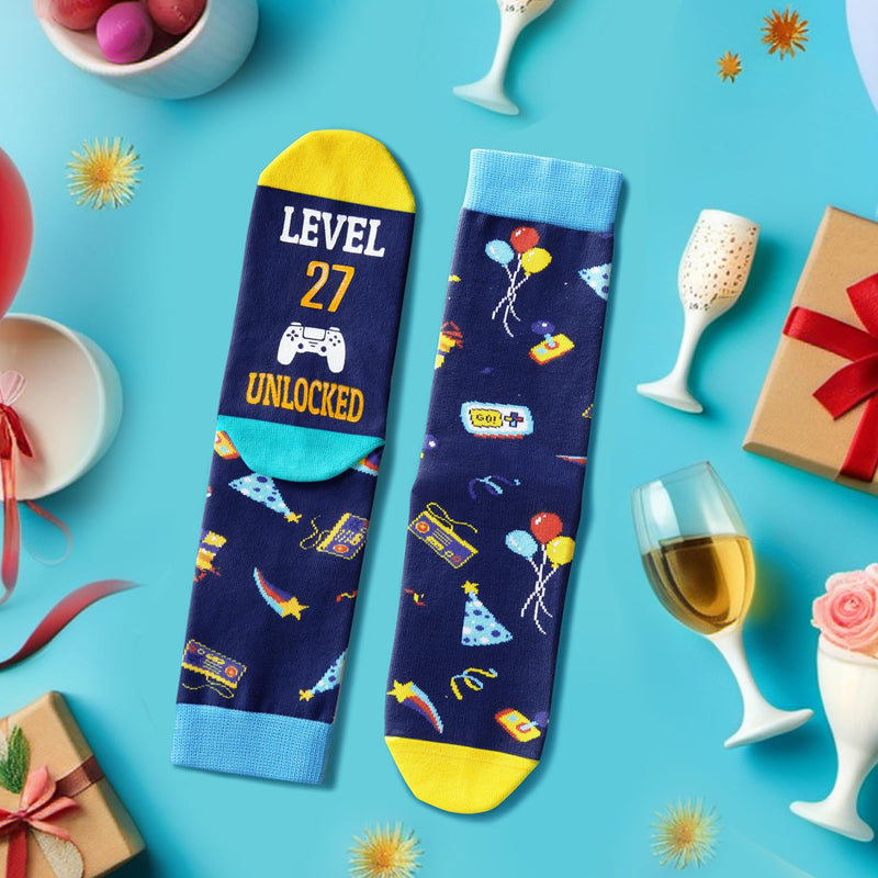 27th Birthday Gifts Socks Ideas - Socks for 27 Year Olds Women Men, Best Gifts for 27 Year Olds, 27th Birthday Socks