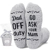 HAPPYPOP Cool Gifts For Dad Father Him - Funny Dad Socks, Funny Father Gifts Dad Gifts From Son Daughter