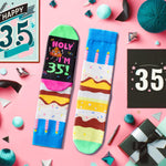 35th Birthday Gift Ideas Socks - Best Gifts for 35 Year Old Man Woman, 35 Year Old Socks for Him Her