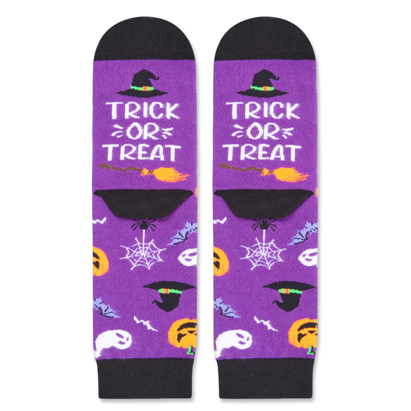 Halloween Socks Spooky Gifts For Boys Girls - Halloween Gifts for Kids 10-12 Years Old Pumpkin Witch Gifts