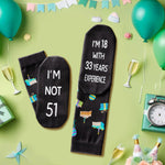 51st Years Old Birthday Gifts for Men - Socks for 51 Year Olds, Gift Ideas for 51 Year Old Man Woman, 51st Birthday Gifts