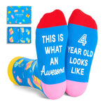 4th Birthday Gifts for 4 Four Year Old Boy Girl, Presents for 4 Year Olds, Toddler Socks 4t, Boys Girls Age 4 Gift Ideas