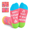 20th Birthday Gifts Socks for 20 Year Old Female Male, 20 Year Old Girl Boy Gifts Ideas, Gifts for 20 Year Old Women Men