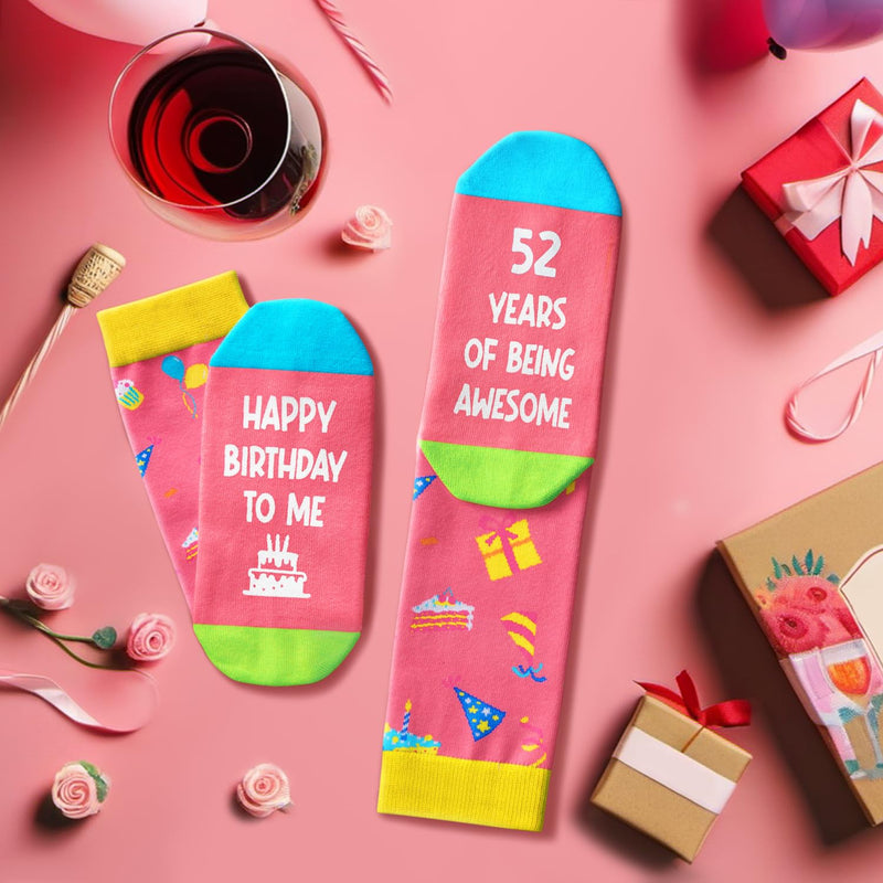 52nd Birthday Gifts Ideas for Women - Socks for 52 Year Olds, 52nd Birthday Gifts for Her Him, Best Gifts for 52 Year Old Woman Man