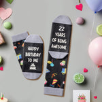 22nd Birthday Gifts Socks Ideas - Gifts for 22 Year Old Women Men Best Gifts for 22 Year Old Male Female