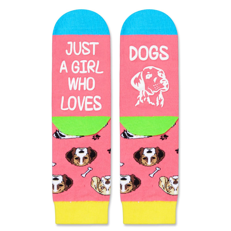 HAPPYPOP Dog Gifts for Girl - Dog Socks for Teen Girls, Dog Christmas Gifts for Girl, Funny Socks for Girls 10-12