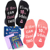 10 Year Old Birthday Socks Ideas - Gifts for Ten Year Olds in Gift Box, Presents for 10 Year Old Tween Girls Boys 2 Pack with Greeting Card