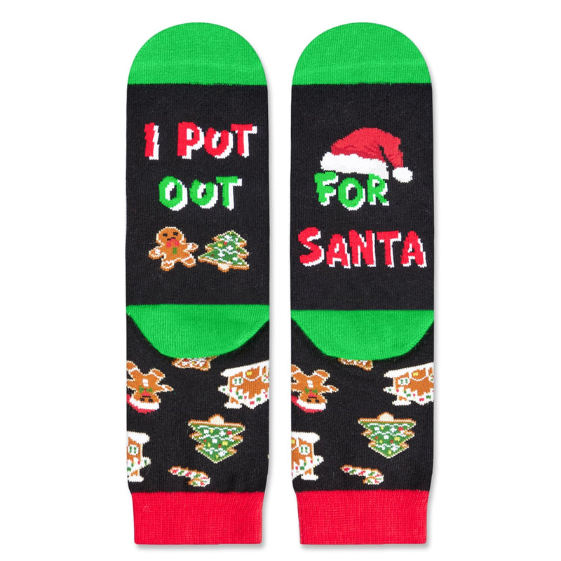 Christmas Socks Gingerbread for Boy Girls - Gingerbread Socks Cookie Gifts Stocking 2-12 Years