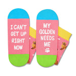 Funny Golden Retriever Gifts for Women - Novelty Golden Retriever Socks Silly Crazy Fun Socks