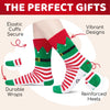 HAPPYPOP Little Elf Socks for Women Men - Christmas Stocking Stuffers, Secret Santa Xmas Gifts for Adults with Greeting Card