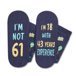 61st Years Old Birthday Gifts for Men - Socks for 61 Year Olds, Gift Ideas for 61 Year Old Man Woman, 61st Birthday Socks