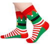 Christmas Gifts Stocking Socks For 2-3 Years Old Girls Boys - Secret Santa Socks Green Elf Socks for Kids, Xmas Stocking Stuffers