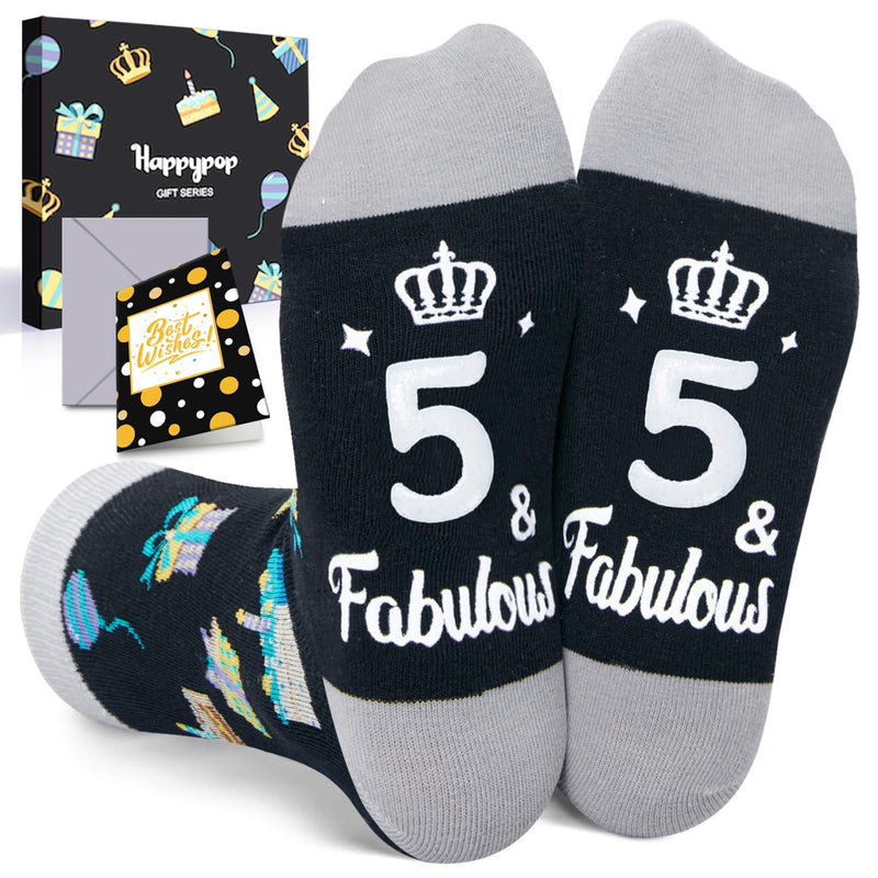 5th Birthday Gifts Ideas for Boys - Socks for Toddlers 5t, Five Year Old Gifts for Kids, Presents for 5 Year Old Girls, Birthday Gift Box with Greeting Card