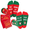 Christmas Gifts Stocking Socks for Women Men - Gnome Redeer Gifts for Mom Dad, Xmas Stocking Stuffers