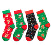 Christmas Gifts Stocking Socks for Boy Girl - Santa Light Xmas Socks for Kids with Greeting Card 4 Pask 11-12Years