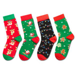 Christmas Gifts Stocking Socks for Boy Girl - Santa Light Xmas Socks for Kids with Greeting Card 4 Pask 7-9 Years