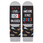 HAPPYPOP 12 Year Old Birthday Gifts Socks Ideas - 2013 Birthday Gifts for Twelve Year Olds in Gift Box, Presents for 12 Year Old Tween Boys Girls with Greeting Card