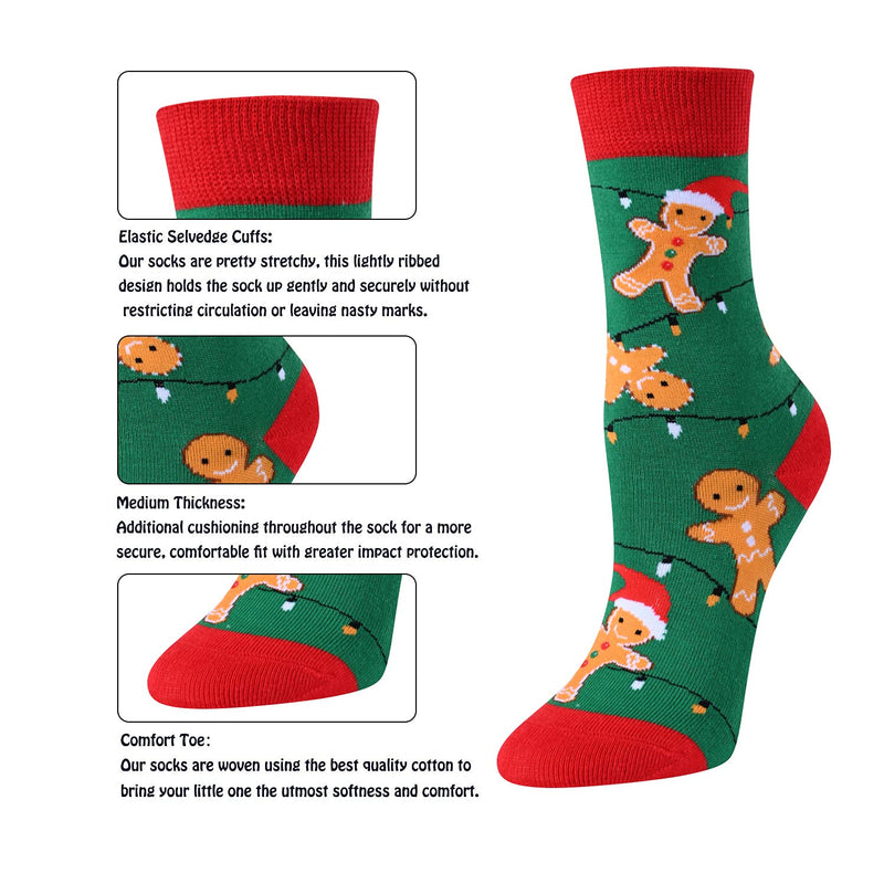 Christmas Gifts Stocking Socks For Girls Boys - Secret Santa Socks For Kids, Xmas Stocking 4 Pack