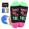 18th Birthday Gifts Ideas Socks - 18th Birthday Gifts for 18 Year Old Girl Boy, Happy 18th Birthday Socks for Young Adult