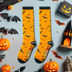 Halloween Socks Spooky Gifts For Men Women - Halloween Gifts for Adults, Halloween Knee Socks, Funny Bat Gifts Bat Themed Gifts