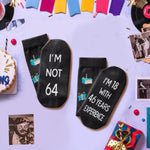 64th Years Old Birthday Gifts for Men - Socks for 64 Year Olds, Gift Ideas for 64 Year Old Man Woman, 64th Birthday Gifts