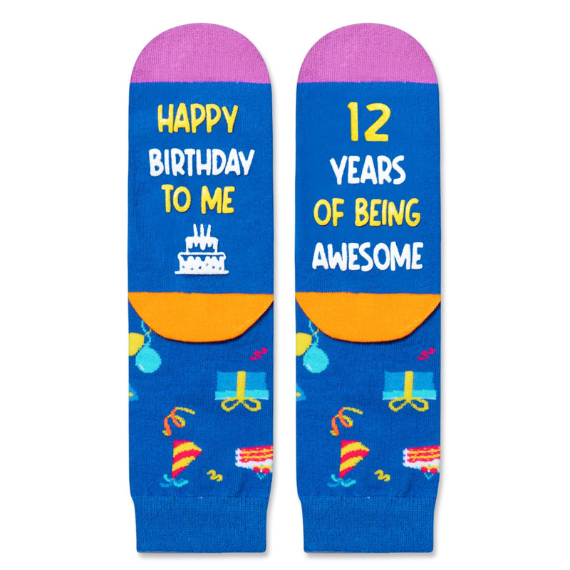 12th Birthday Gift Ideas Socks - Presents for 12 Year Olds, Gifts for Boys Girls Age 12, Socks for 12 Year Old Kids