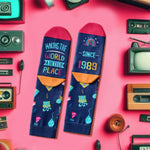 35th Birthday Gifts Ideas Socks - Gifts for Guys in Their 35s, 1989 Birthday Gifts, 35th Birthday Socks, 35 Year Old Gifts for Men Women