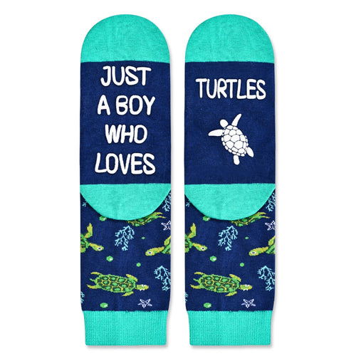 HAPPYPOP Turtle Tortoise Gifts for 10-12 Years Old Teen Boys - Ocean Animal Lover Gifts for Adult, Turtle Socks Kids 4-18 Years