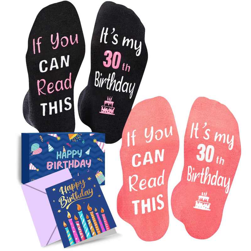 HAPPYPOP 30th Birthday Gifts Ideas Socks - Socks for 30 Year Olds, 30th Birthday Socks, Best Birthday Gifts for 30 Year Old Man Woman