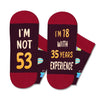 53rd Years Old Birthday Gifts Ideas - Socks for 40 Year Olds, Gift Ideas for 40 Year Old Man Woman, 53rd Birthday Socks with Greeting Card